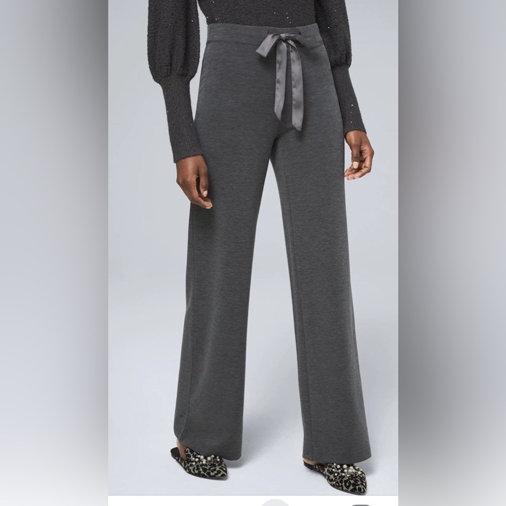White House Black Market Wide Leg Satin Drawstring Pants Size Small NWT